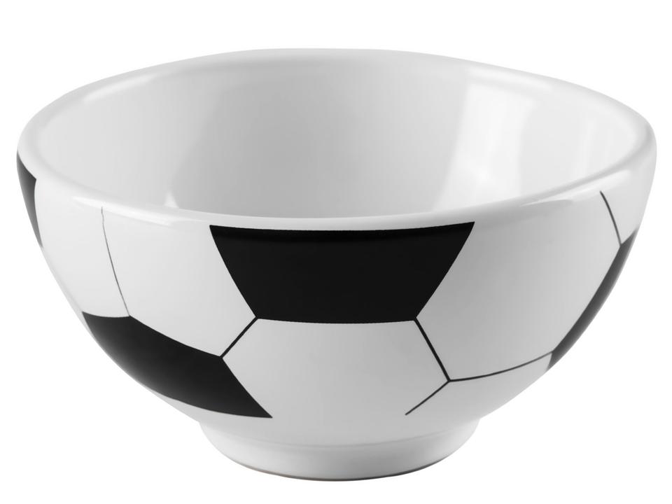 Bowl de Cerâmica Branco e Preto Scalla Cerâmica Futebol 550ml - 6