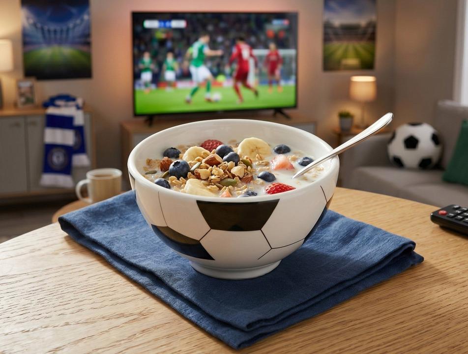 Bowl de Cerâmica Branco e Preto Scalla Cerâmica Futebol 550ml - 1