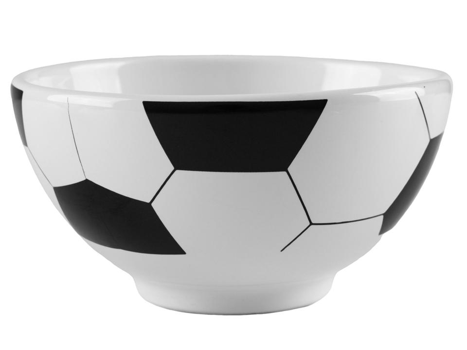 Bowl de Cerâmica Branco e Preto Scalla Cerâmica Futebol 550ml - 4
