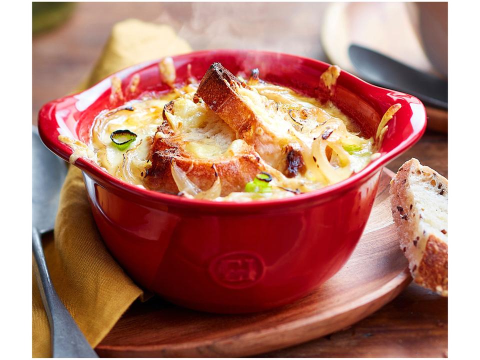 Bowl de Cerâmica Vermelho com Alças Trudeau - 1