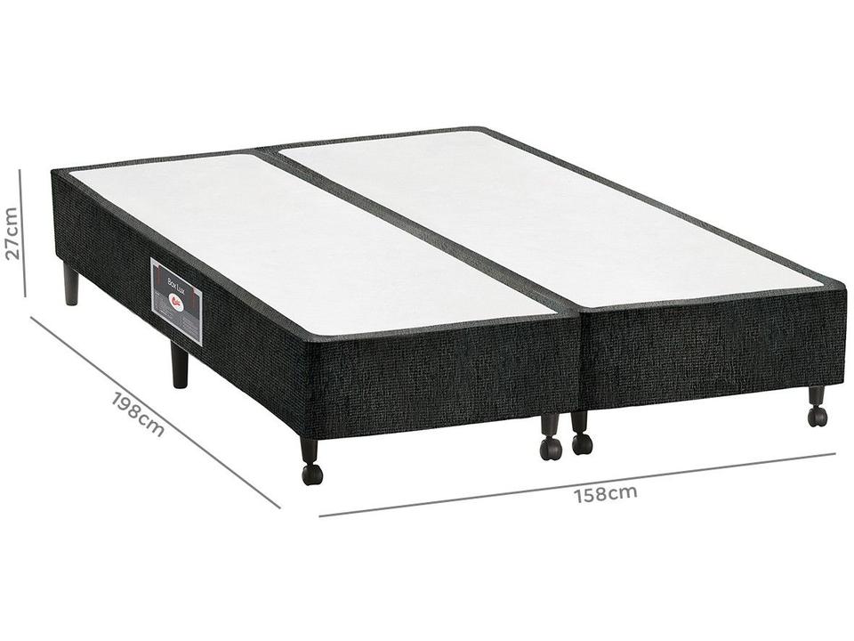 Box para Colchão Queen Size Castor Bipartido 27cm de Altura Lux - 1