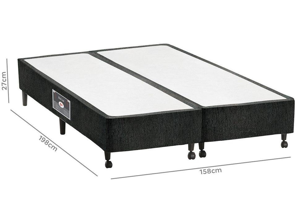 Box para Colchão Queen Size Castor Bipartido 27cm de Altura Lux - 1
