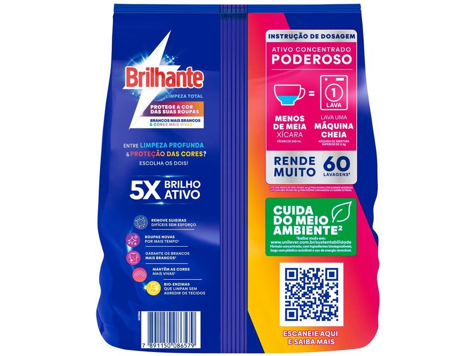 Brilhante Sabão em Pó Limpeza Total 4 kg - 2