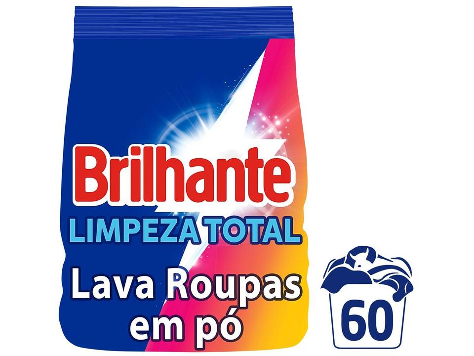 Brilhante Sabão em Pó Limpeza Total 4 kg - 1
