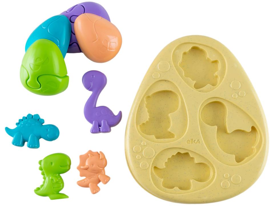 Brinquedo de Encaixar Dino Dino e Amigos Elka - 1
