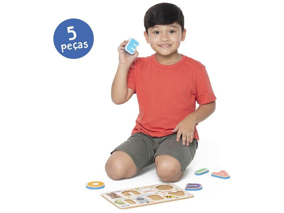 Brinquedo de Encaixar Maderá Encaixando Vogais - 7