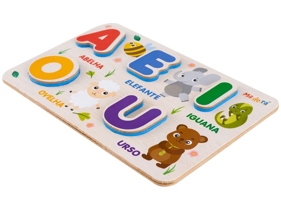 Brinquedo de Encaixar Maderá Encaixando Vogais - 1