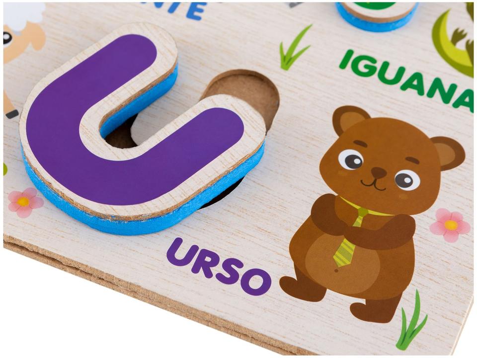 Brinquedo de Encaixar Maderá Encaixando Vogais - 3