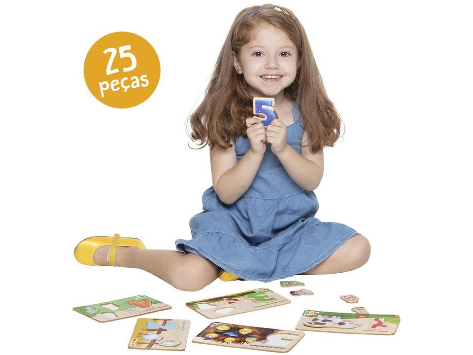 Brinquedo de Encaixar Maderá Meus Números - 3