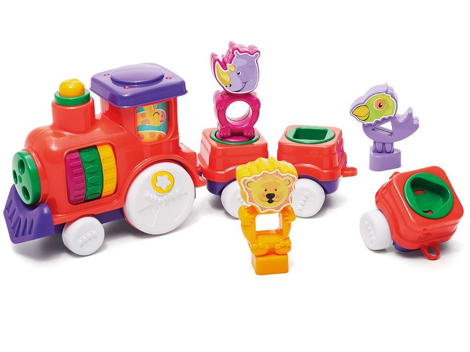 Brinquedo Educativo Animais Divertidos Zoo Trem - 2