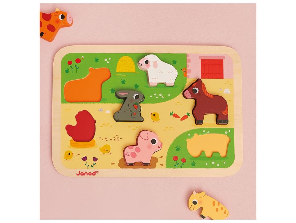 Brinquedo Educativo Fazendinha Encaixa Formas - 1