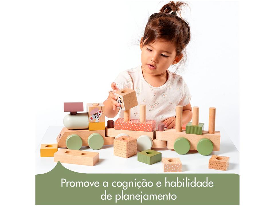 Brinquedo Educativo Trenzinho Tiny Love - de Madeira 17 Peças - 7