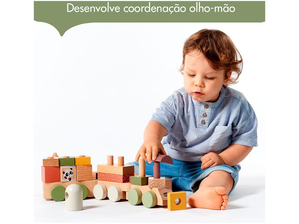 Brinquedo Educativo Trenzinho Tiny Love - de Madeira 17 Peças - 9