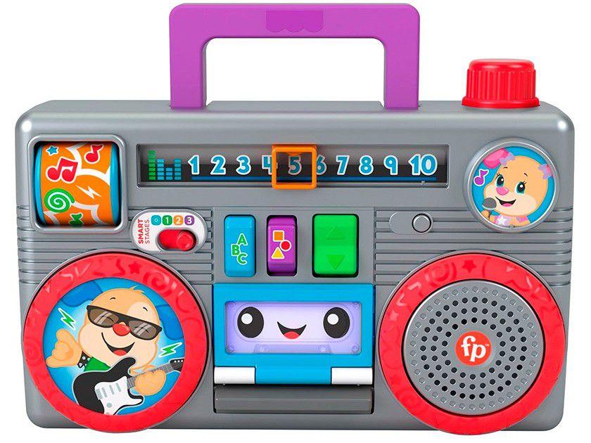 Brinquedo Interativo Fisher-Price - Aprender e Brincar Rádio Portátil Dance e Aprenda