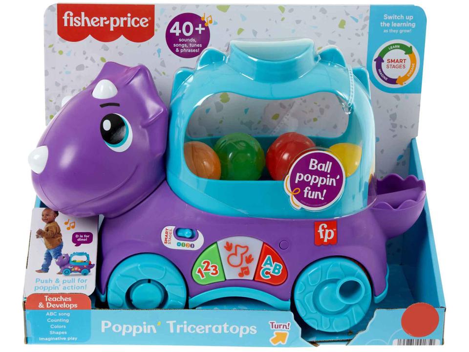 Brinquedo Interativo Fisher-Price Triceratops Popp - 1