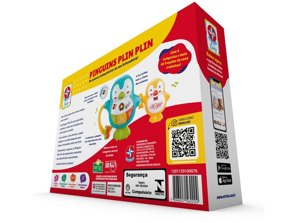 Brinquedo Musical Pinguins Plin lin Estrela - 3