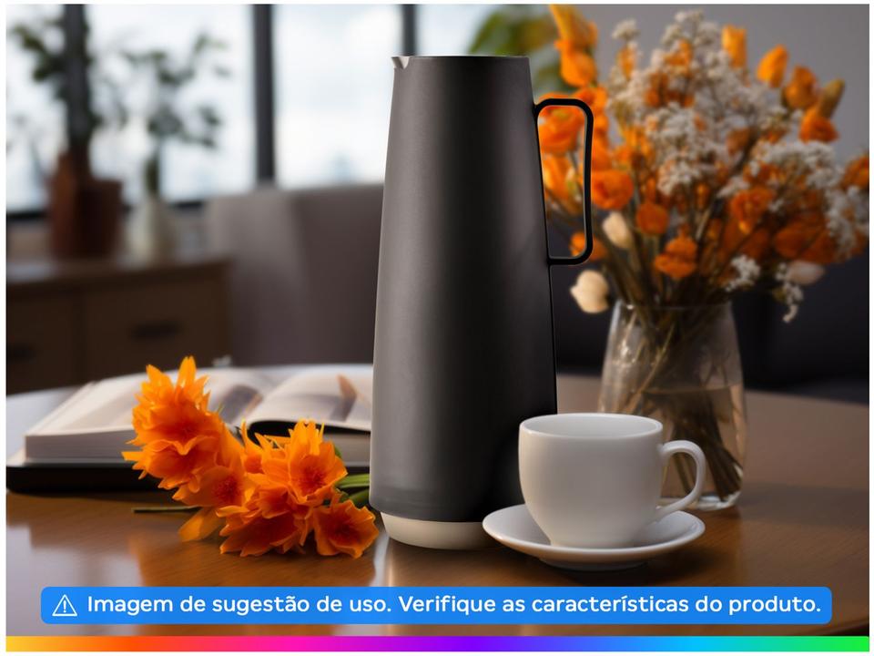Bule de Café e Chá Térmico de Polipropileno Preto 1L Exata - 1