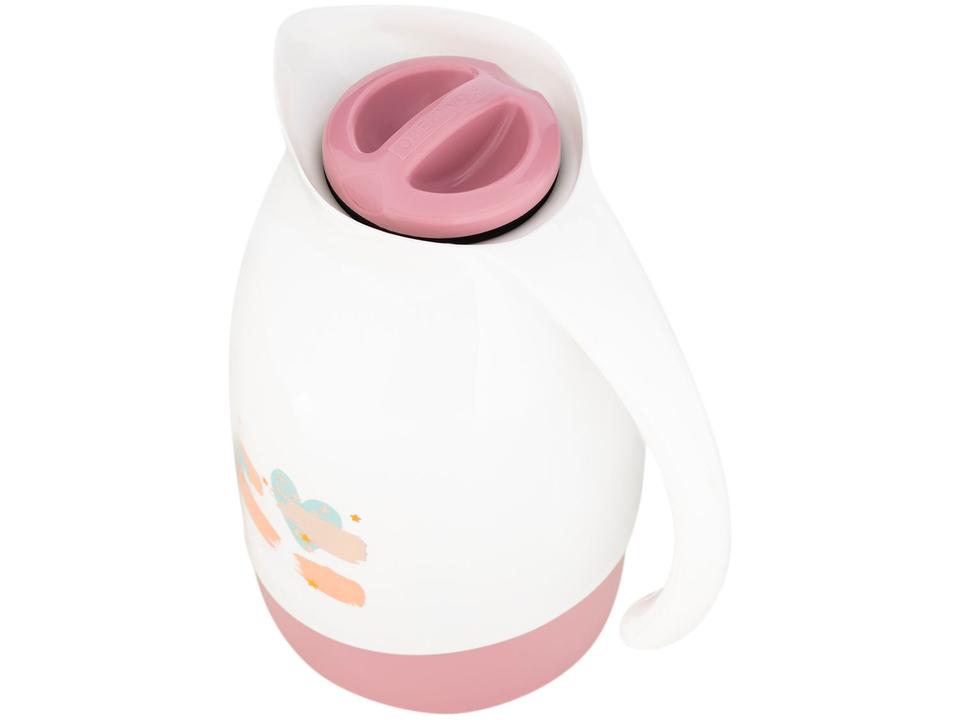Bule de Café Termic Branco e Rosa 700ml - 4