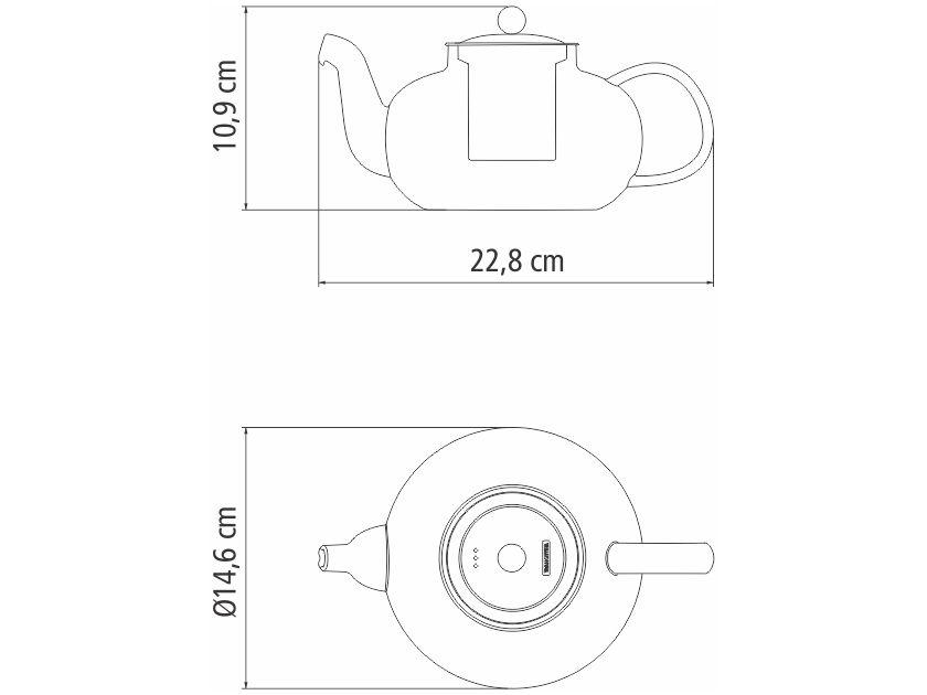 Bule de Chá com Infusor Transparente 1L Tramontina 61764100 - 10