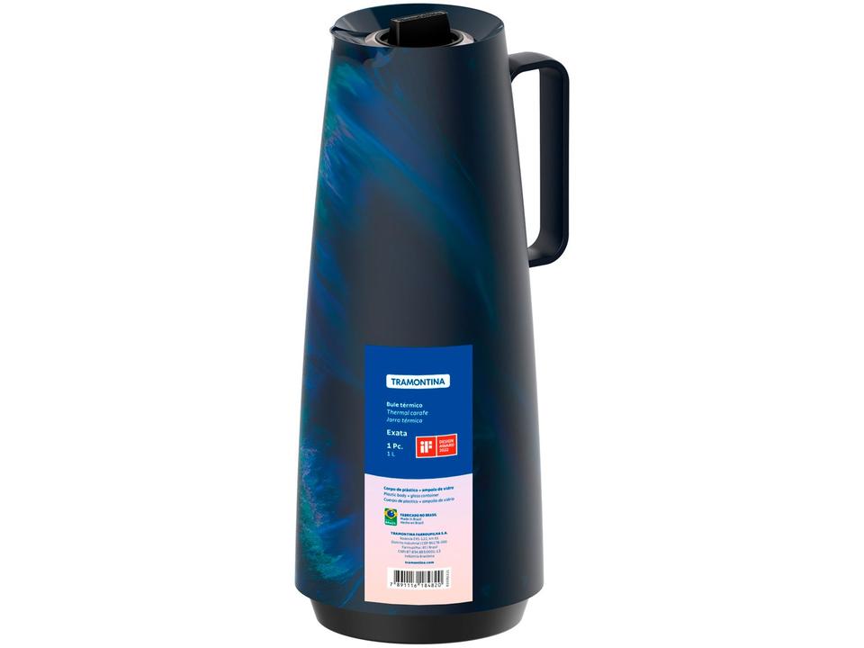 Bule de Chá e Café de Plástico Azul 1L Tramontina Exata - 2