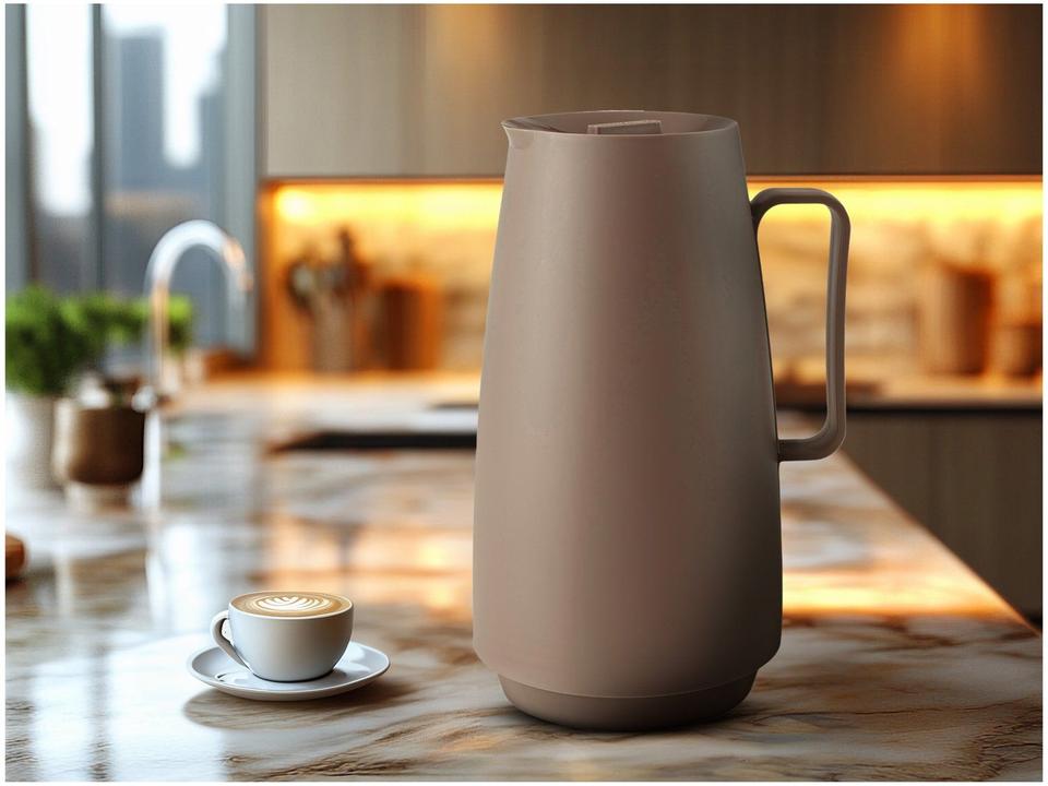 Bule de Chá e Café de Plástico Bege 500ml Tramontina Exata - 1
