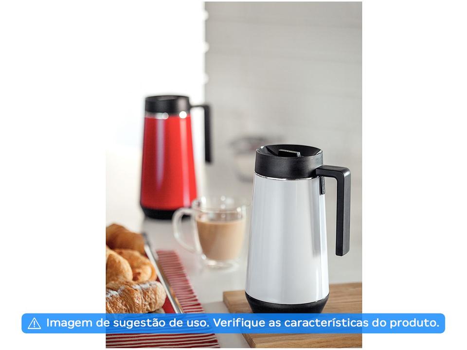 Bule de Chá e Café Térmico Branco com Tampa e Infusor 750ml Tramontina Exata 61644074 - 8