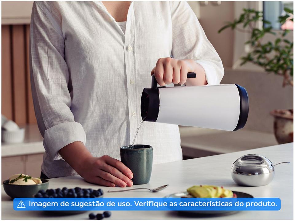 Bule de Chá e Café Térmico Branco com Tampa e Infusor 750ml Tramontina Exata 61644074 - 1
