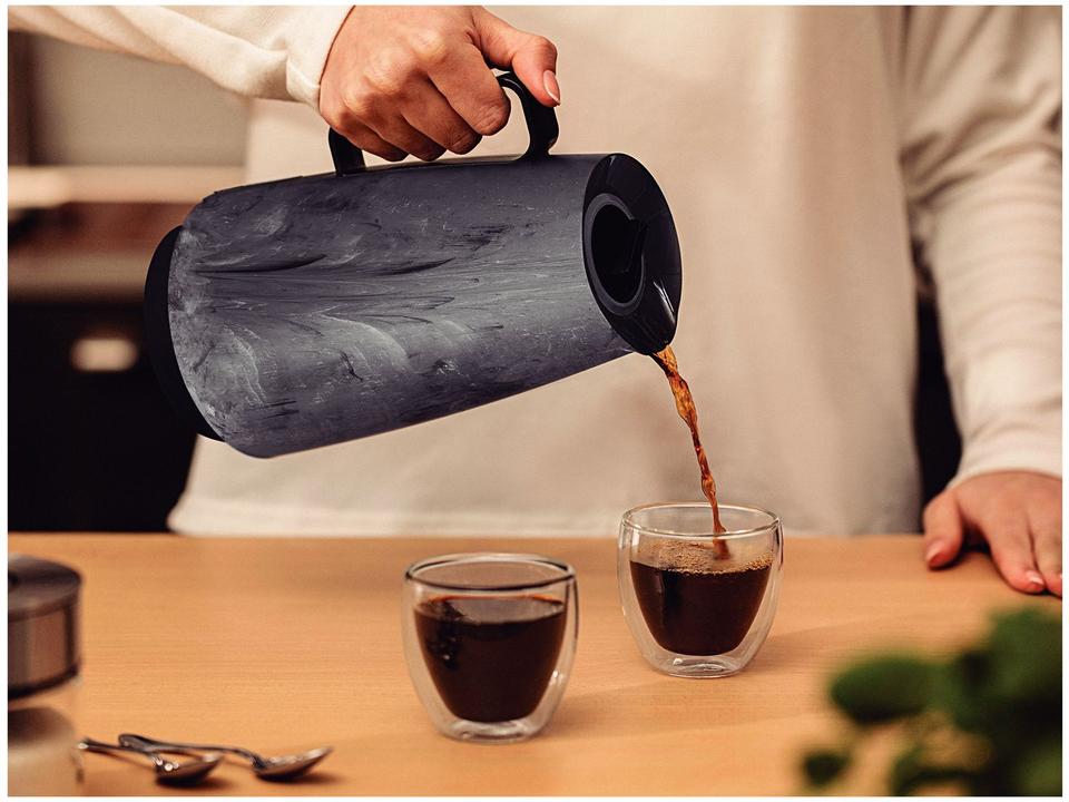 Bule de Chá e Café Térmico Cinza 500ml Tramontina Exata - 2