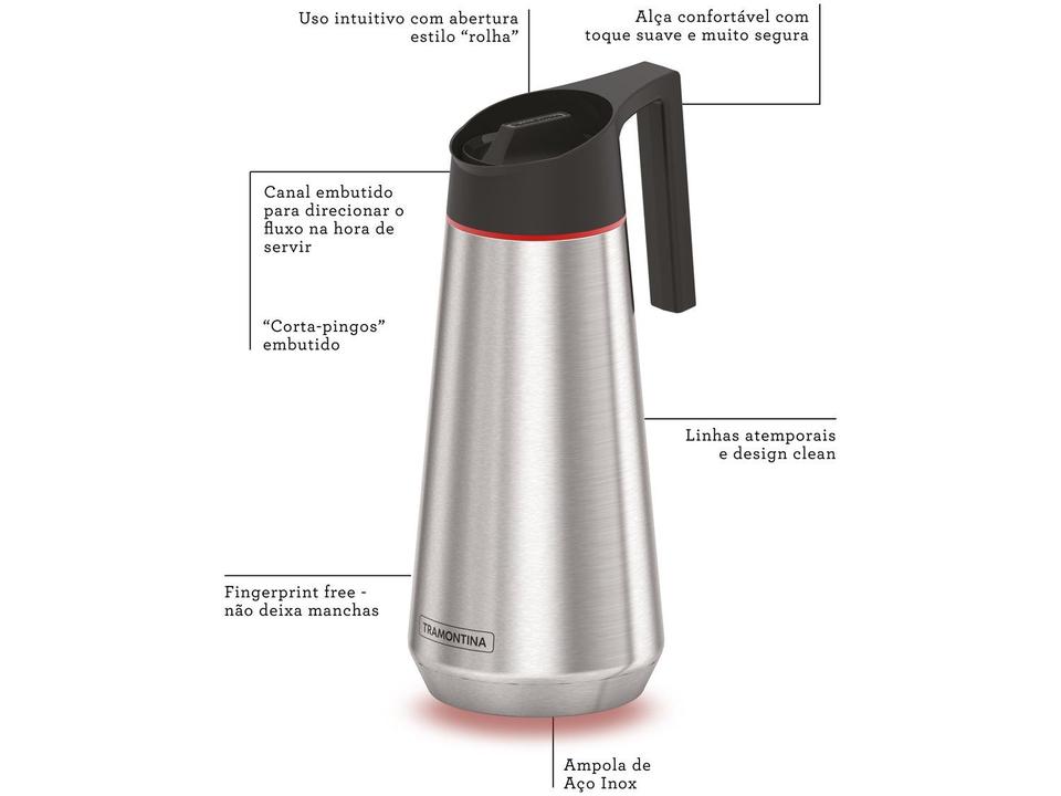 Bule de Chá e Café Térmico com Tampa 750ml Tramontina Exata 61638070 - 2