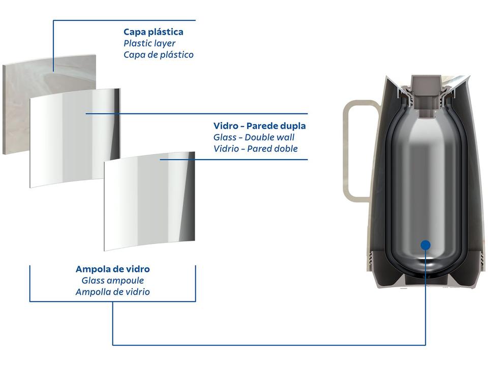 Bule de Chá e Café Térmico Creme 500ml Tramontina Exata - 1