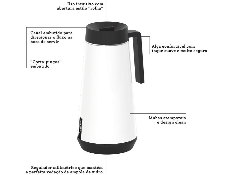 Bule Térmico 300ml Branco Tramontina - Exata 61645/034 - 3