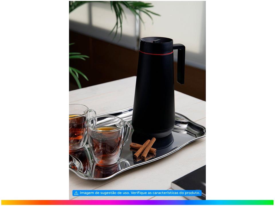 Bule Térmico de Aço Inox Preto com Tampa 300ml Tramontina Exata - 1