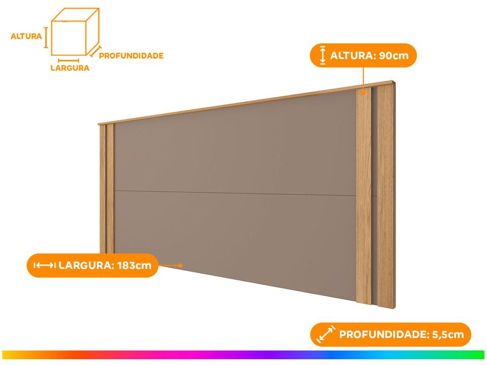 Cabeceira Casal Caemmun Éden Cacao e Lamina Mel - 2