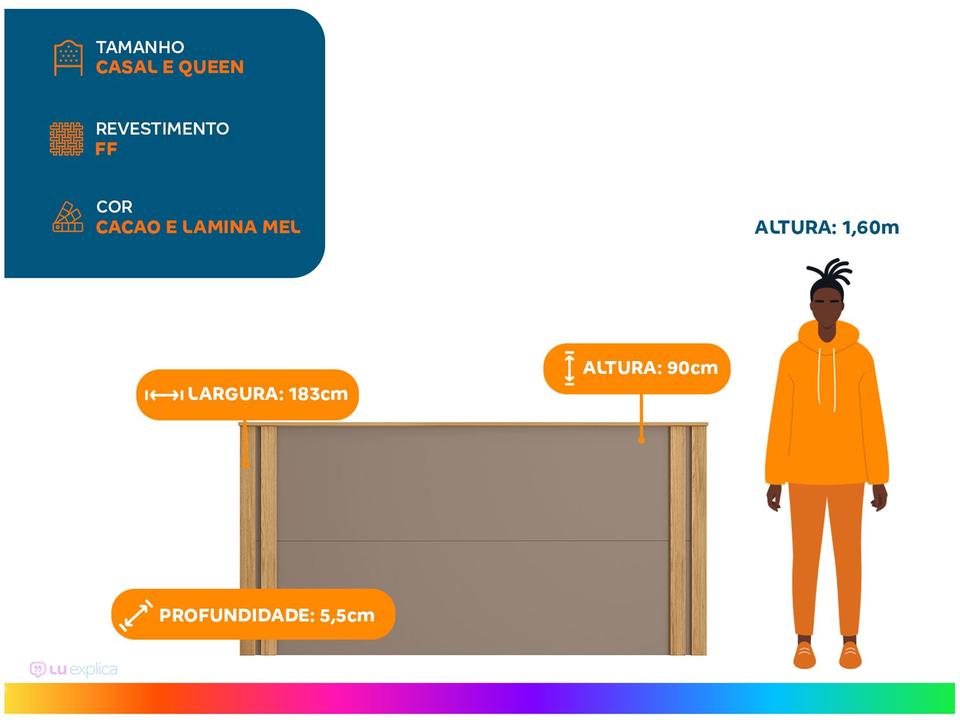 Cabeceira Casal Caemmun Éden Cacao e Lamina Mel - 1