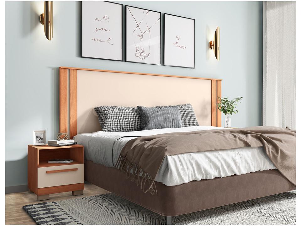 Cabeceira Casal Caemmun Éden Off White e Freijó - 4