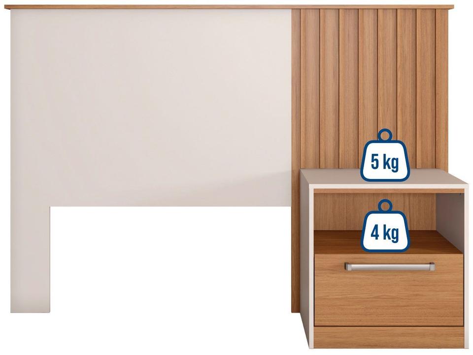 Cabeceira Solteiro Caemmun Lucila Freijo e Off White - 2