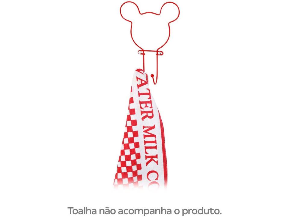 Cabideiro de Parede Vermelho 2 Ganchos Arthi - 1