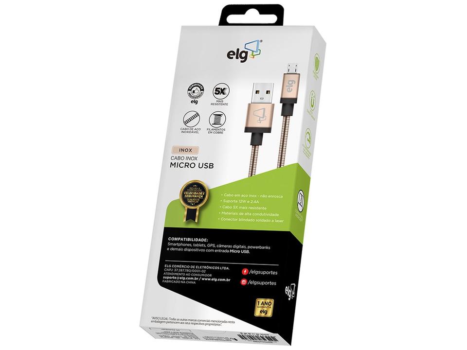 Cabo Micro USB 1m ELG Inox - 2