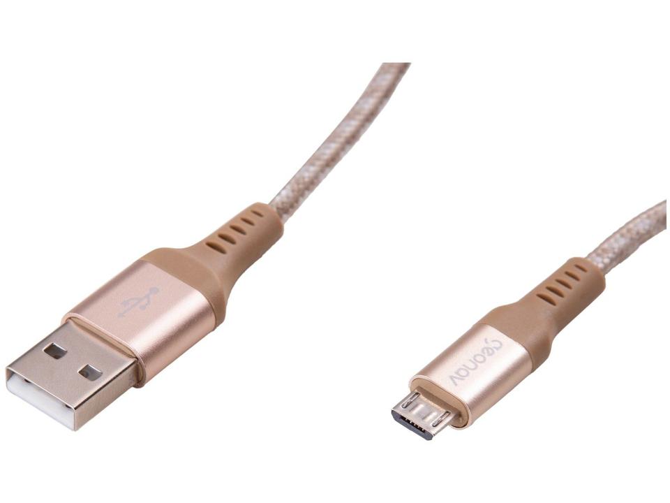 Cabo Micro USB Universal 1,5m Ultraresistente Geonav MIC15G - 1