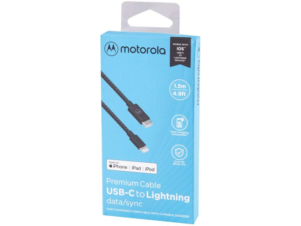 Cabo USB-C para Lightning 1,5m Motorola - 4