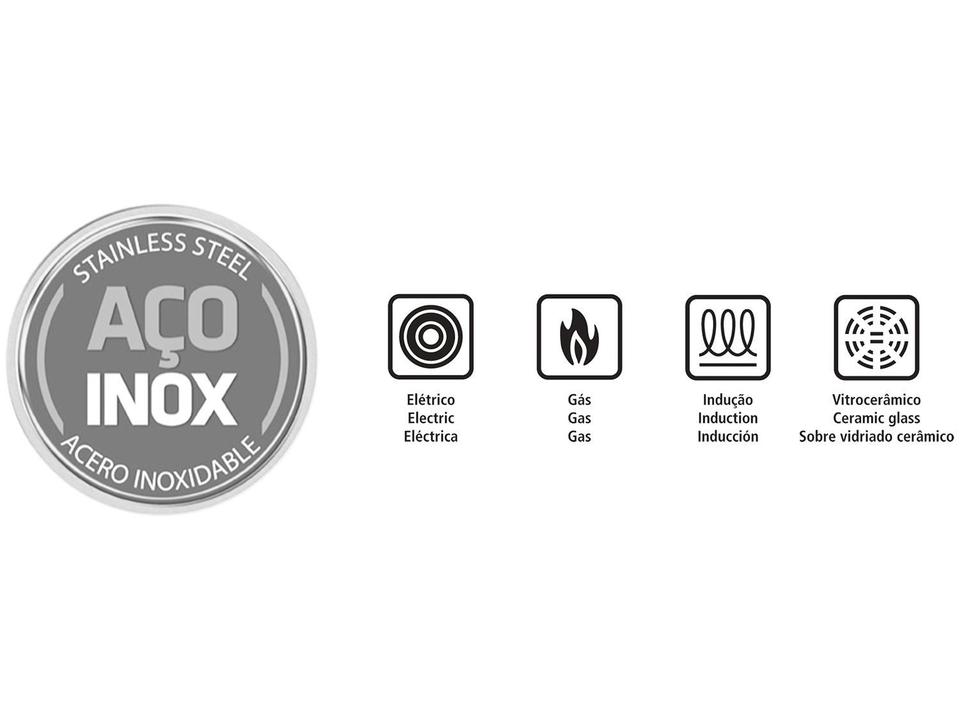 Caçarola Funda Tramontina Inox Fundo Triplo Allegra 18cm - 3