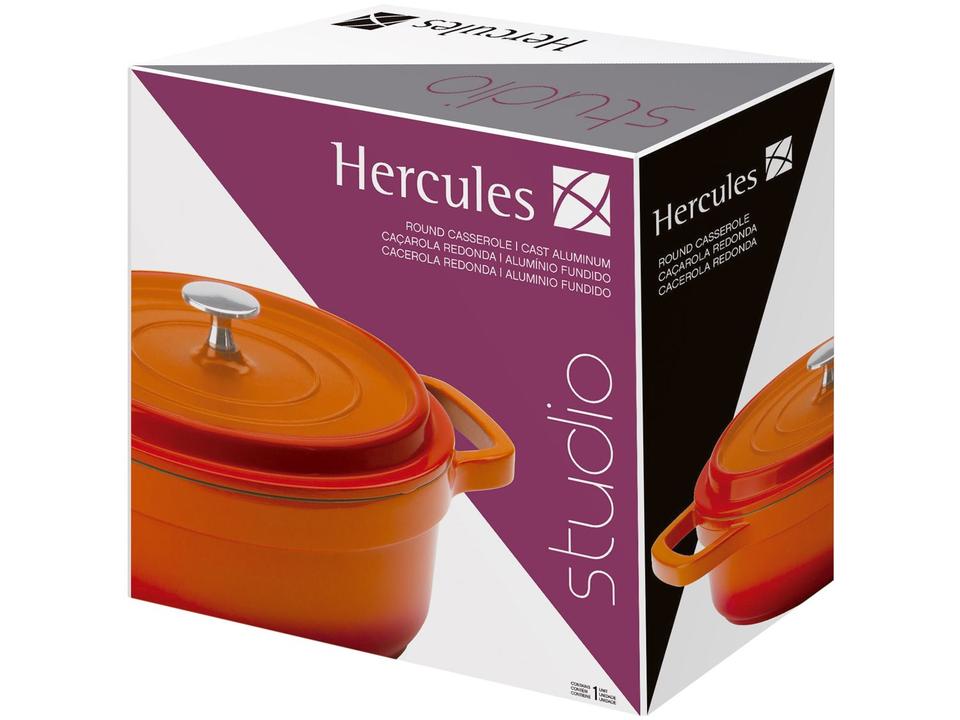 Caçarola Hercules Antiaderente com Tampa Laranja - 1