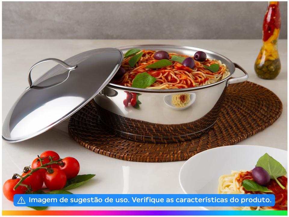 Caçarola Inox com Fundo Triplo 4,2L 24cm Tramontina Allegra 62653240 - 1