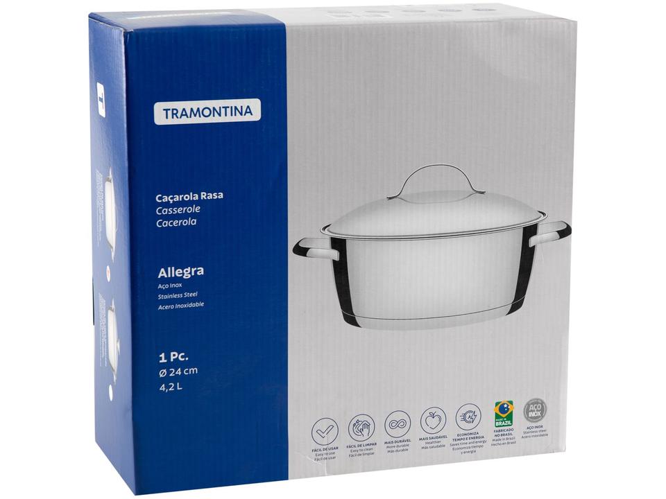 Caçarola Inox com Fundo Triplo 4,2L 24cm Tramontina Allegra 62653240 - 6