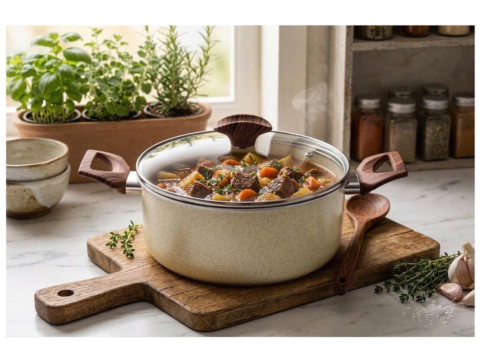 Caçarola Multiflon Antiaderente 20cm 2,7L Bege Petra - 1