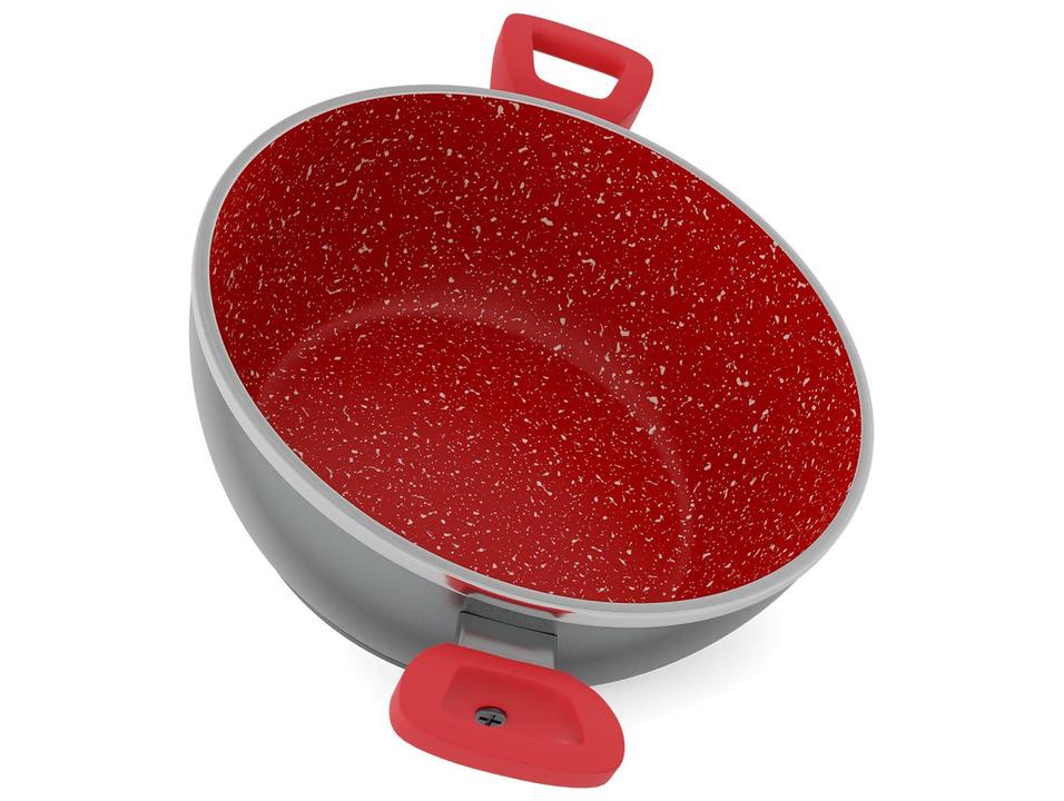 Caçarola Philco Antiaderente Fundo Triplo 28cm 6,1L Cinza e Vermelha PPH280ACR - 9