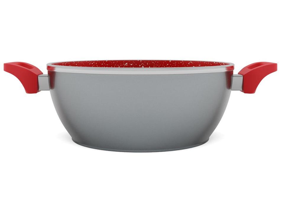 Caçarola Philco Antiaderente Fundo Triplo 28cm 6,1L Cinza e Vermelha PPH280ACR - 11