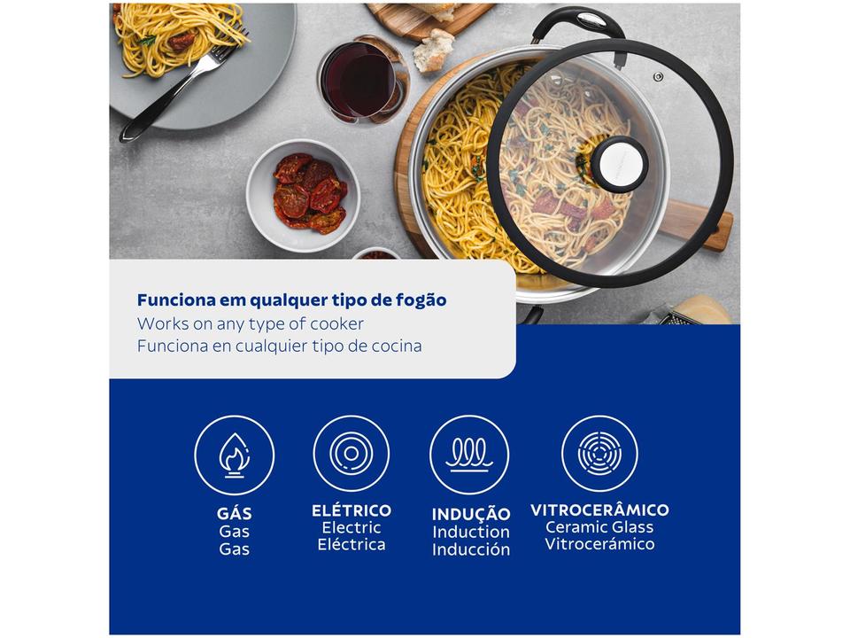 Caçarola Tramontina 1,8L 20cm com Tampa - Solar Silicone - 6