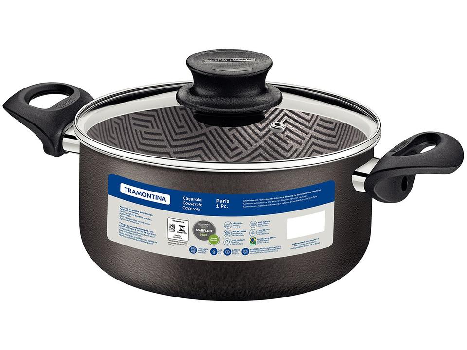 Caçarola Tramontina Antiaderente com Tampa - 4