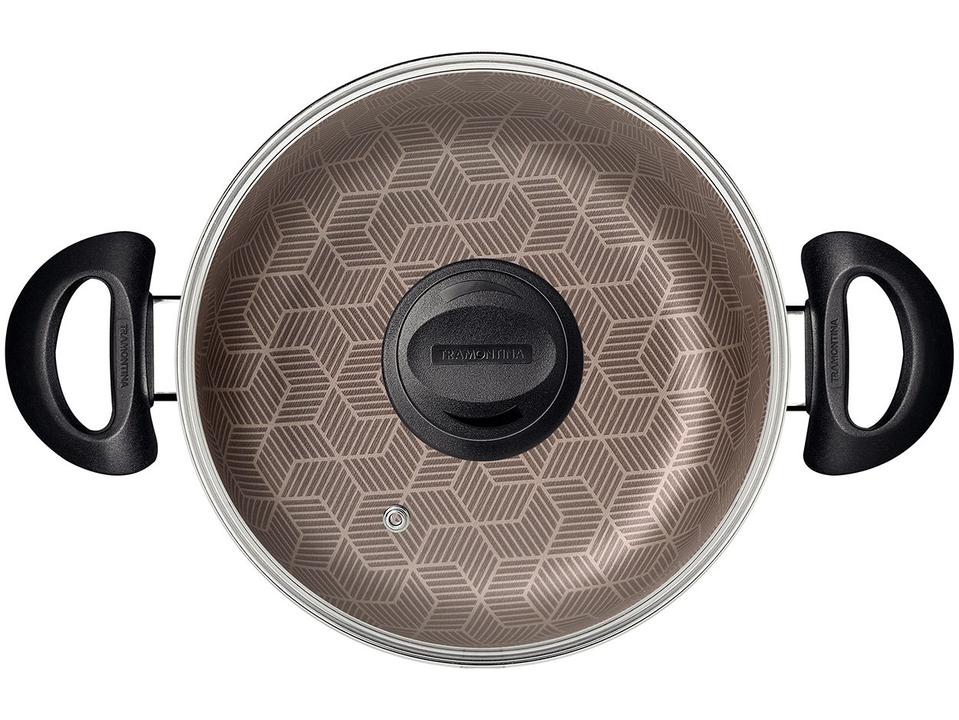 Caçarola Tramontina Antiaderente com Tampa Vermelho 3,8L 22cm Paris - 3